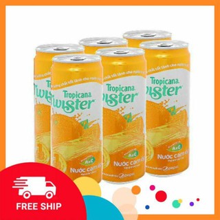 1 Lốc 6 lon nước Cam ép Twister 330ml