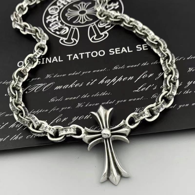 ⚡️HÀNG SẴN⚡️ VÒNG CỔ CHROME HEART Bản To Thép Titan CH-42- Dây chuyền  Lớn Thánh Giá Chrome heart /C