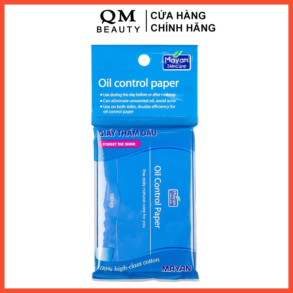 Giấy thấm dầu Mayan Oil Control Paper hút dầu thừa trên da 100 tờ | BigBuy360 - bigbuy360.vn