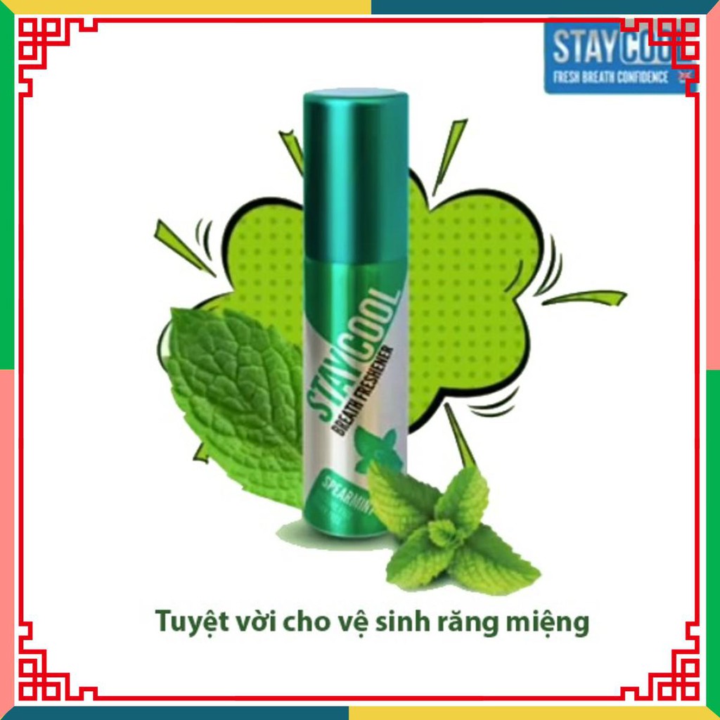 [ Bán lẻ - rẻ như bán buôn] [GIÁ SIÊU HẠT RẺ]XỊT THƠM MIỆNG STAYSCOOL-HÚNG BẠC HÀ[MỚI VỀ]