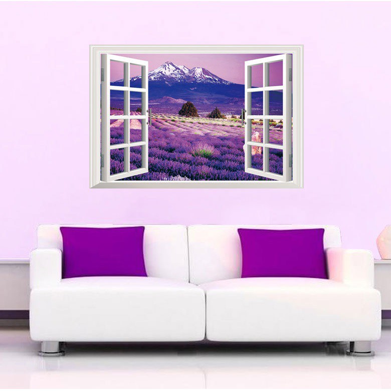 Decal dán tường Cửa sổ - decal 3D trang trí tường ⚡ FREESHIP ⚡ nhiều họa tiết đẹp dán sáng tạo DIY tại nhà