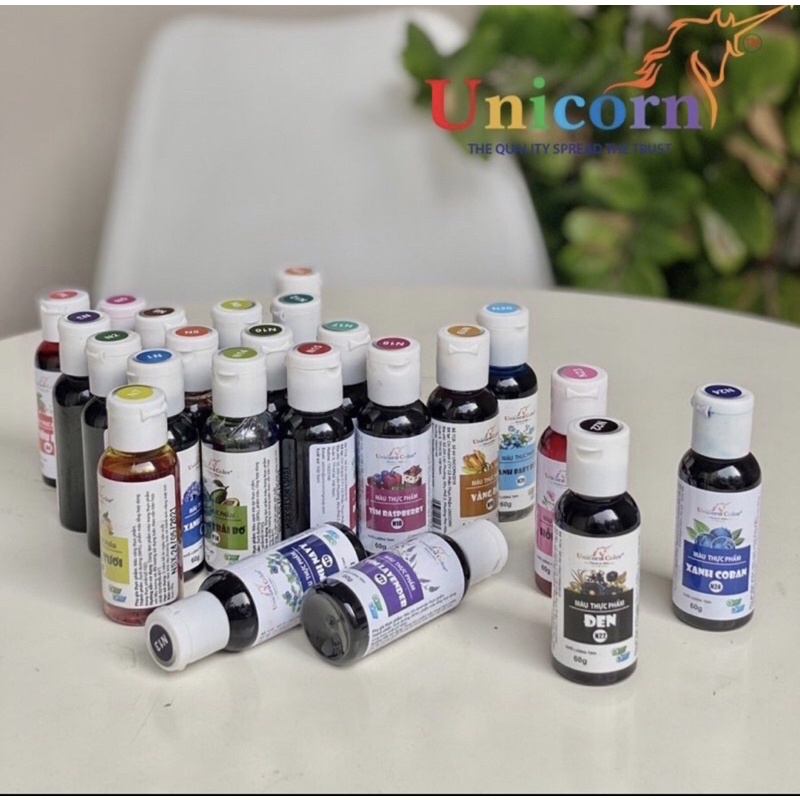 Màu unicorn trang trí bánh kem 60g