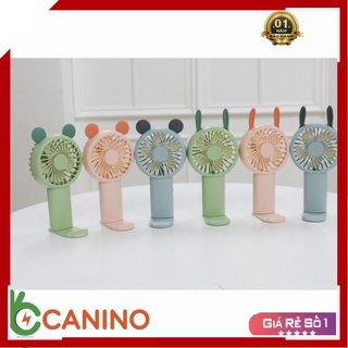 Quạt Sạc Mini 💖FREESHIP💖 Quạt Mini Cầm Tay 5 Cánh Hình Thú Dễ Thương