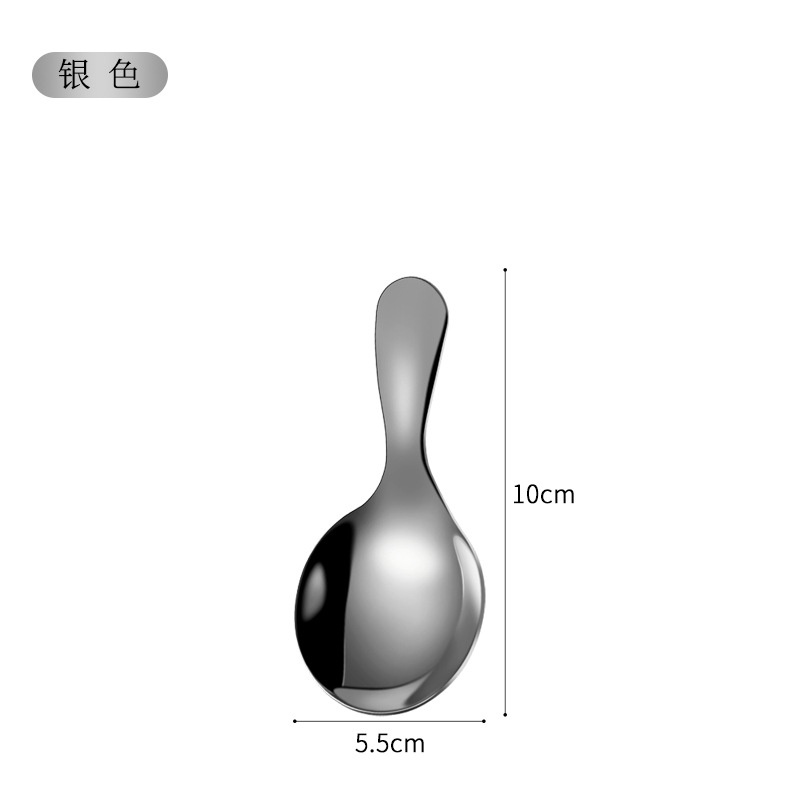 Muỗng Inox 304 Mini Tay Cầm Ngắn Xinh Xắn Tiện Dụng