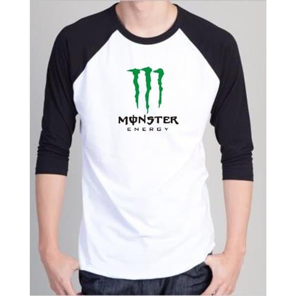 Áo Thun Raglan Logo Mosnter Energy combed 20s