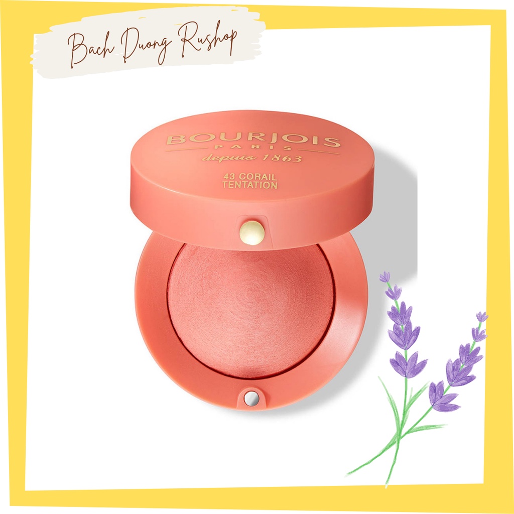 Phấn má hồng Bonjour Nga Màu Cam Đào xinh xắn - Bachduongrushop