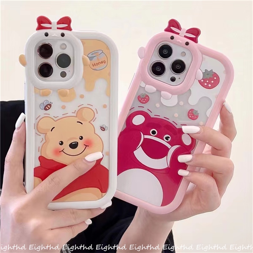 Ốp Điện Thoại Silicone Mềm Chống Sốc In Hình Gấu Cho iPhone 13 12 11 Pro Max X XR Xs Max 6 7 8 Plus