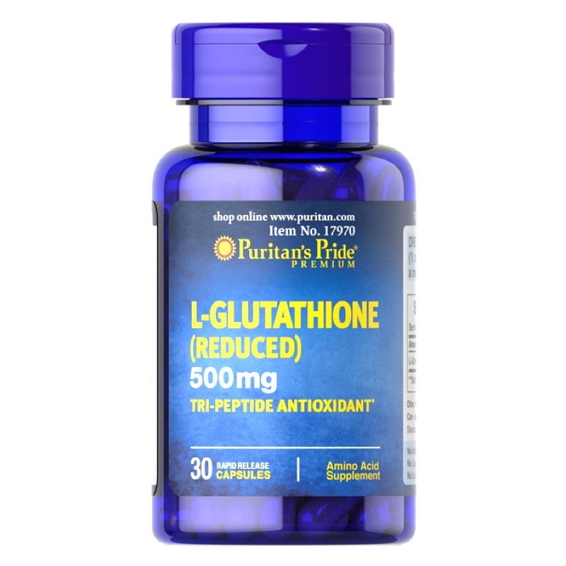 Viên uống hỗ trợ trắng da, giảm nám, thải độc L-Glutathione Puritans