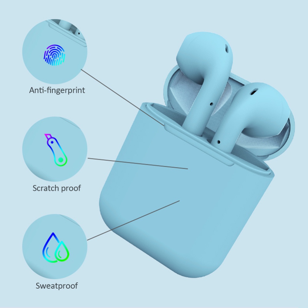 Tai Nghe Không Dây Tws I12 Tai Nghe Âm Thanh Nổi Không Dây Tương Thích Bluetooth Tai Nghe Nhét Tai Thể Thao Hifi Có Mic Cho Tất Cả Thoại Thông Minh Qiqimall_