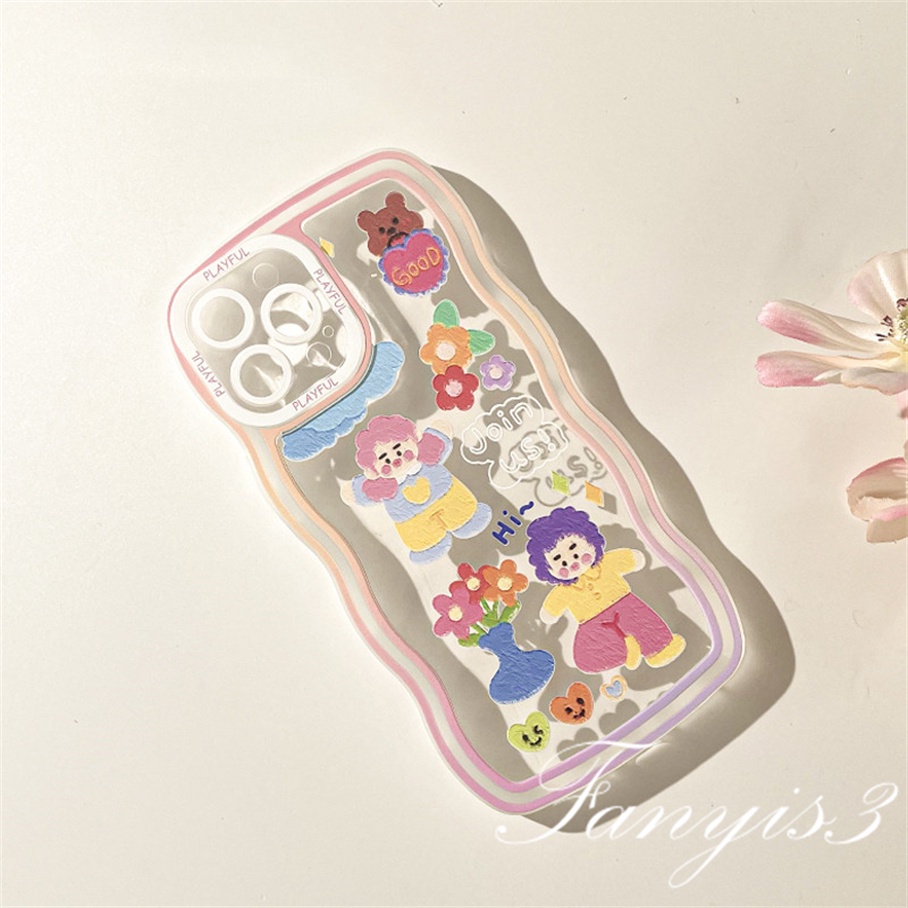 Ốp Điện Thoại Bằng TPU Mềm Trong Suốt Hình Cô Gái Cho iPhone 14 13 12 11 Pro Max X XR Xs Max 8 7 6 6s + SE 2020