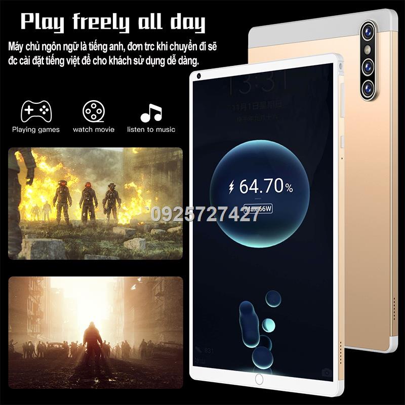 ☋❣☌Máy tính bảng 8 inch, ipad, 4 + 64GB / 6 + 128GB / 8 + 256GB, hệ điều hành Android 10.0, nhập khẩu từ Trung Quốcbán n | WebRaoVat - webraovat.net.vn