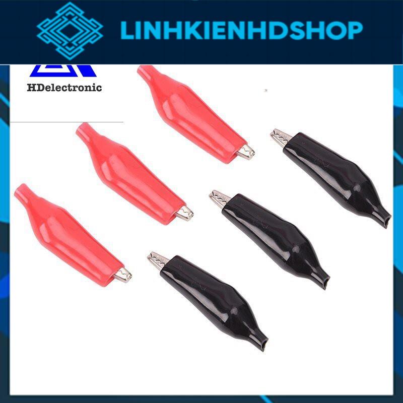 Kẹp Cá Sấu Nhiều Kích Thước 2.8Cm 3.5Cm 4.5CM - 1 Cặp Đỏ Đen