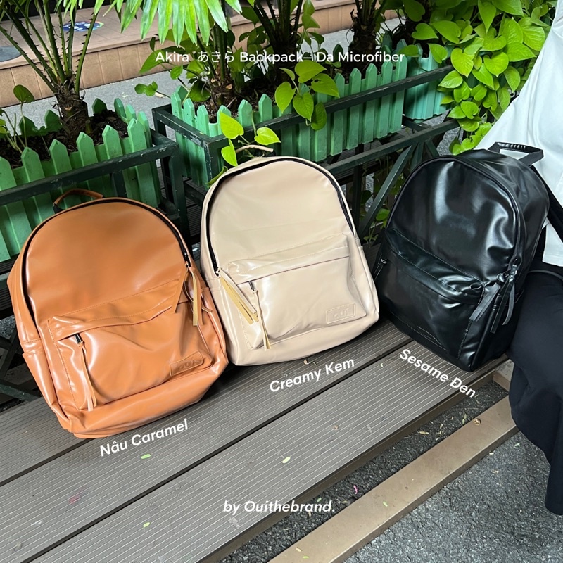 [ TẶNG KÈM QUÀ &amp; TÚI VẢI ] Akira Backpack - Balo Da Chống Nước Thiết Kế Nhật Bản Gọn Nhẹ Ouithebrand