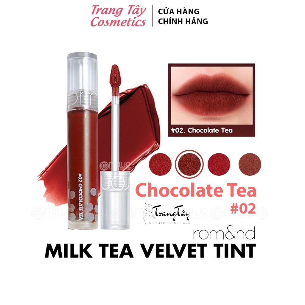 Son romand milk tea 02 Chocolate Tea - đỏ nâu socola