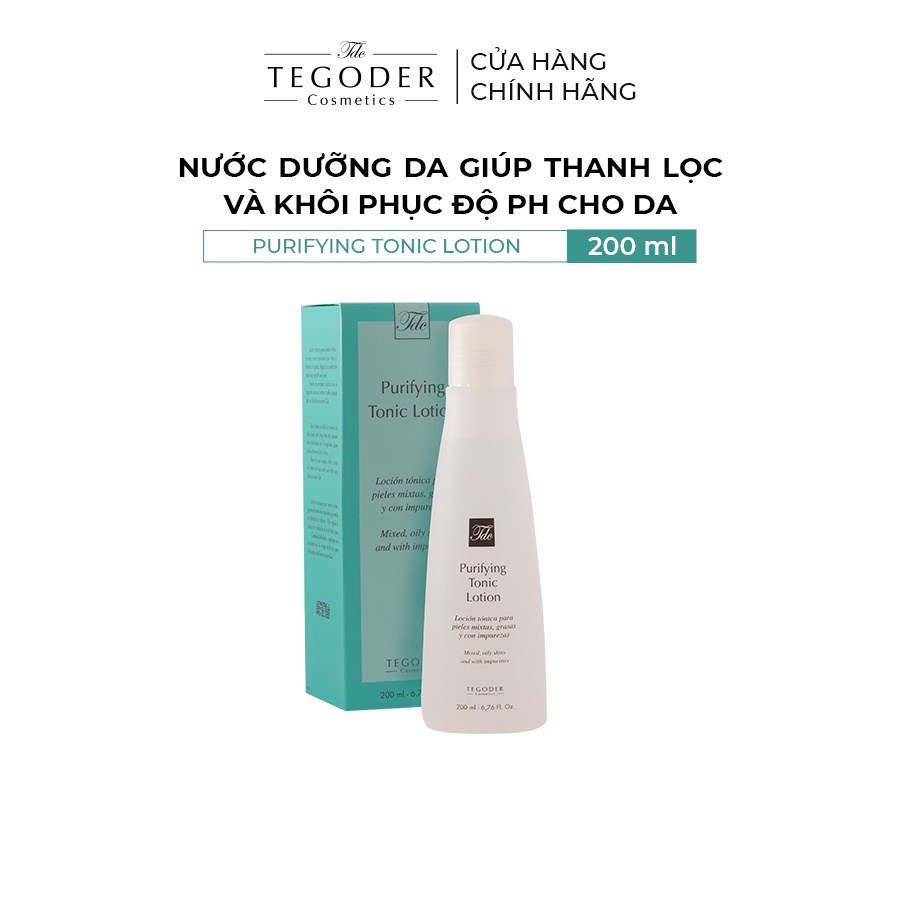 Nước dưỡng da giúp thanh lọc và khôi phục độ pH cho da Tegoder Purifying tonic lotion 200 ml mã 8987