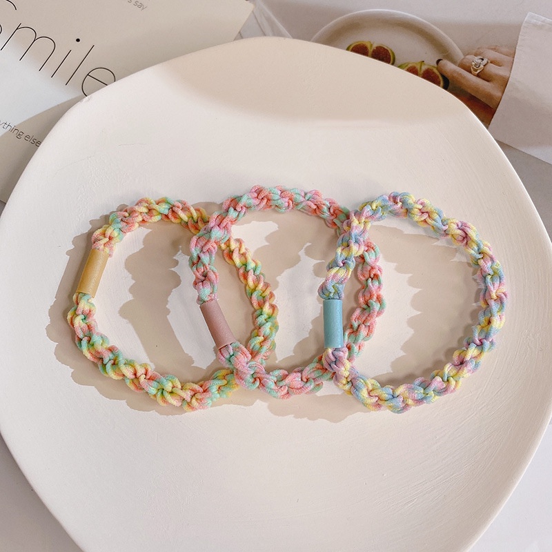 Dây Cột Tóc Dạng Xoắn Nhiều Màu Thời Trang Dành Cho Nữ
