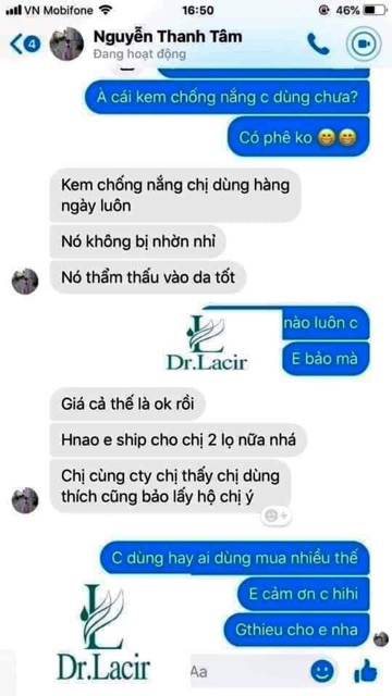 Kem chống nắng sinh học SPF 50++ UV PLUS Lamer care- Dr.Lacir