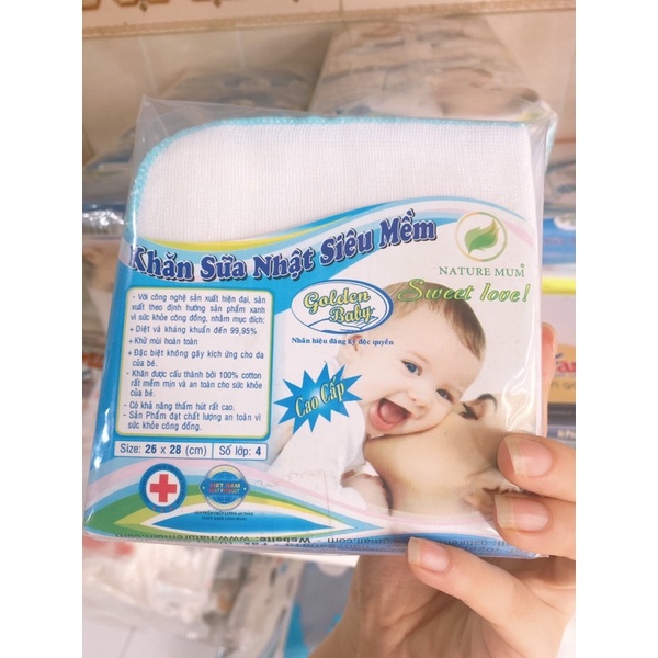 Set 10 khăn sữa siêu mềm Natural mum
