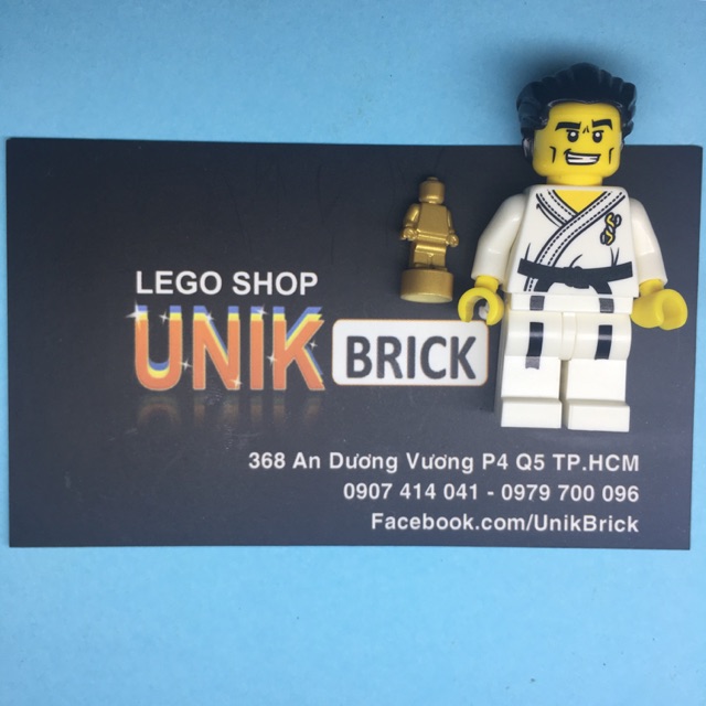 Lego UNIK BRICK Karate Master (kèm tượng) - Bậc thầy võ thuật trong Minifigures Series 2 chính hãng (như hình).