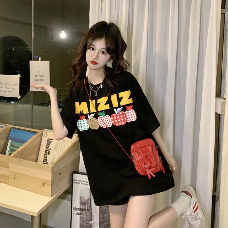 NRVP Áo Thun Cotton Tay Ngắn Cổ Tròn Màu Trơn Thời Trang Dành Cho Nữ