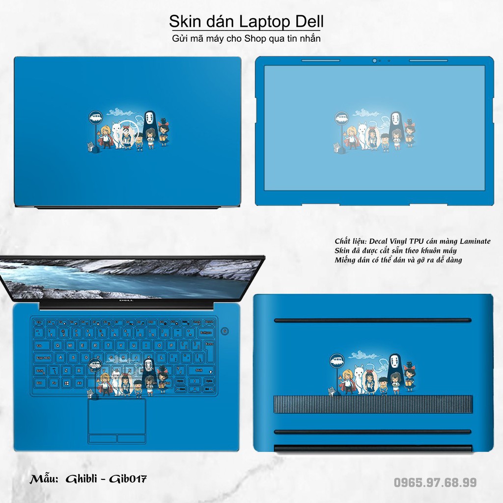 Skin dán Laptop Dell in hình Ghibli image (inbox mã máy cho Shop)