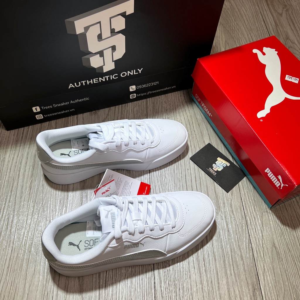 Giày thể thao PUMA SKYPE CLEAN WHITE SILVER METALLIC FS 381106 02