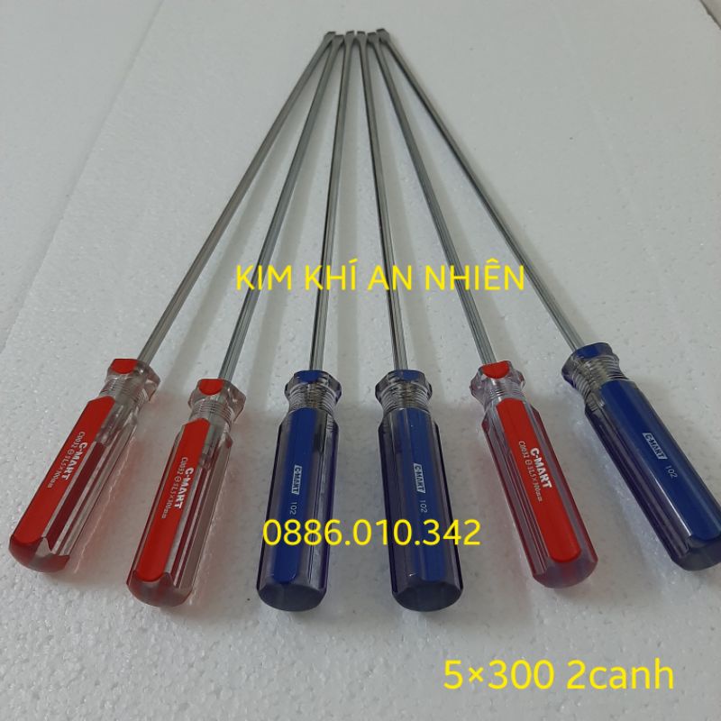 Tua vít dài 5x300mm, 6x300mm có từ tính bằng thép Crv chính hãng CMART