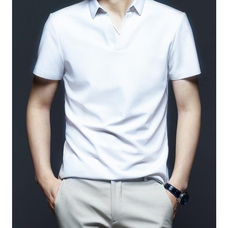 Áo thun POLO CỔ V 6 màu - chất thun cá sấu cotton 100% | BigBuy360 - bigbuy360.vn
