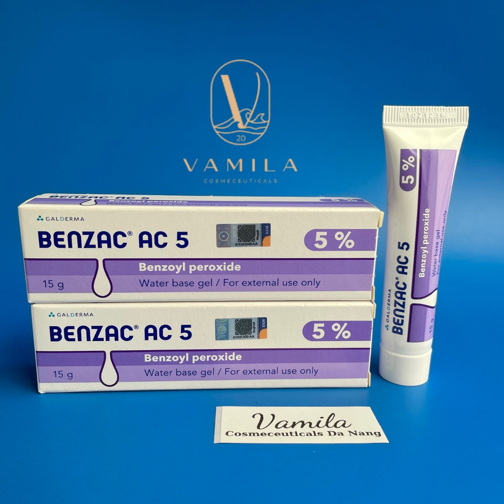 Benzac AC 5% 15g Kem Hỗ Trợ Ngừa Mụn Trứng Cá Hiệu Quả Giảm Thâm Mụn Tốt
