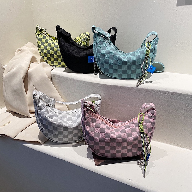 Túi đeo chéo Prettyzys phong cách mùa hè Hàn Quốc 2022 cho nữ