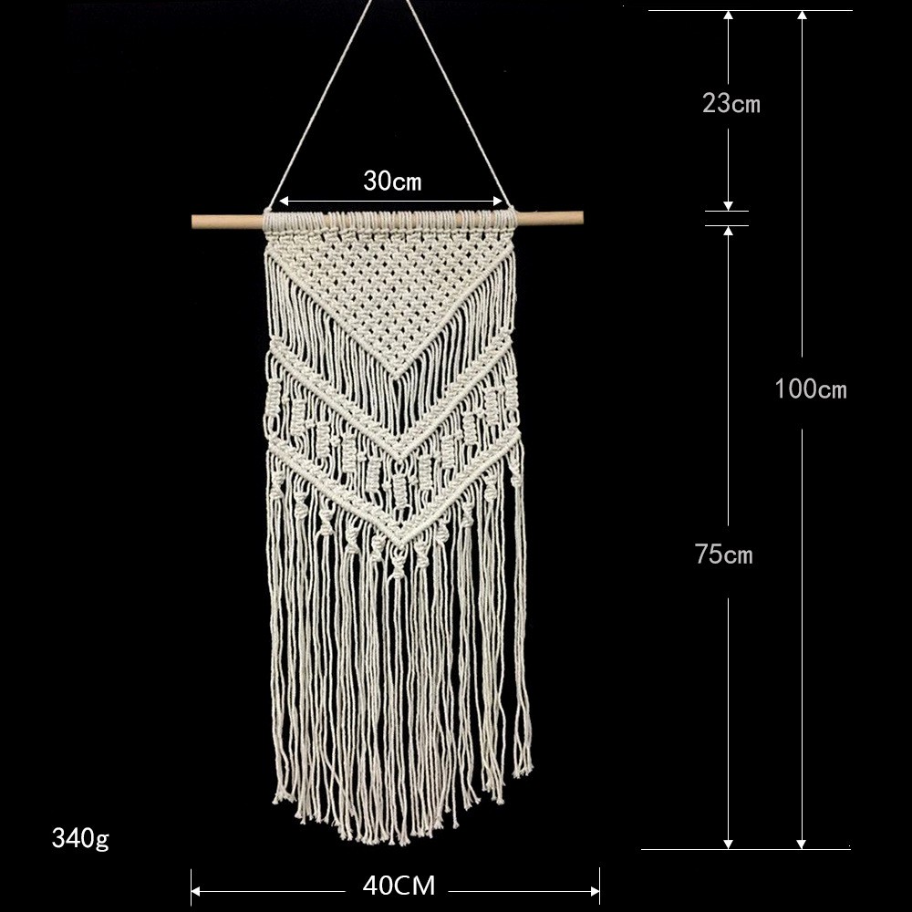 Macrame - Rèm treo tường hoạ tiết trang trí sang trọng nhà cửa, homestay phong cách Boho