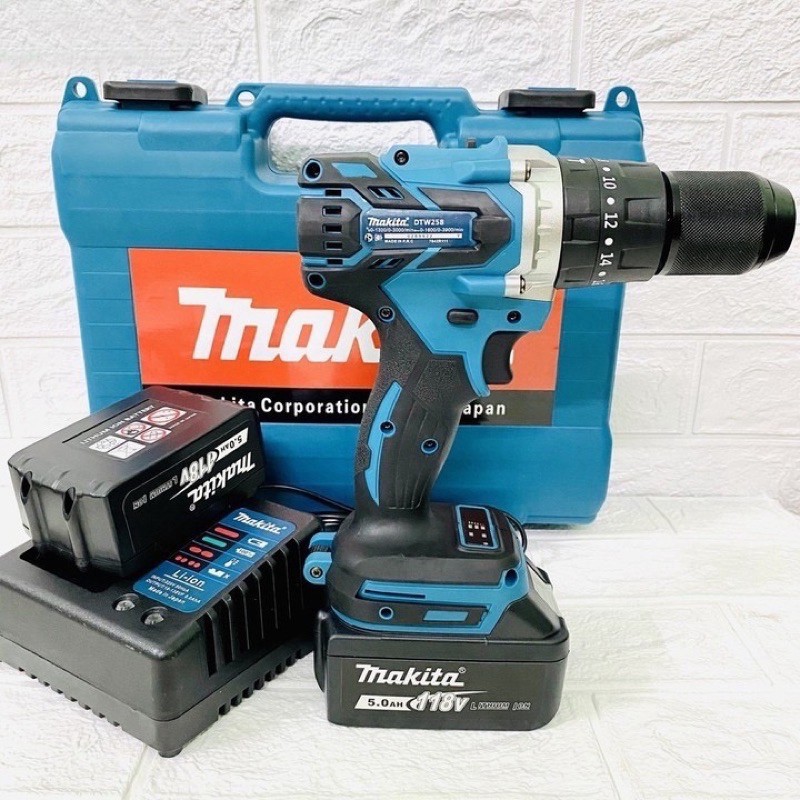 máy khoan không than makita 118v đầu autolook 13mm.bắt vít,tôn,khoang