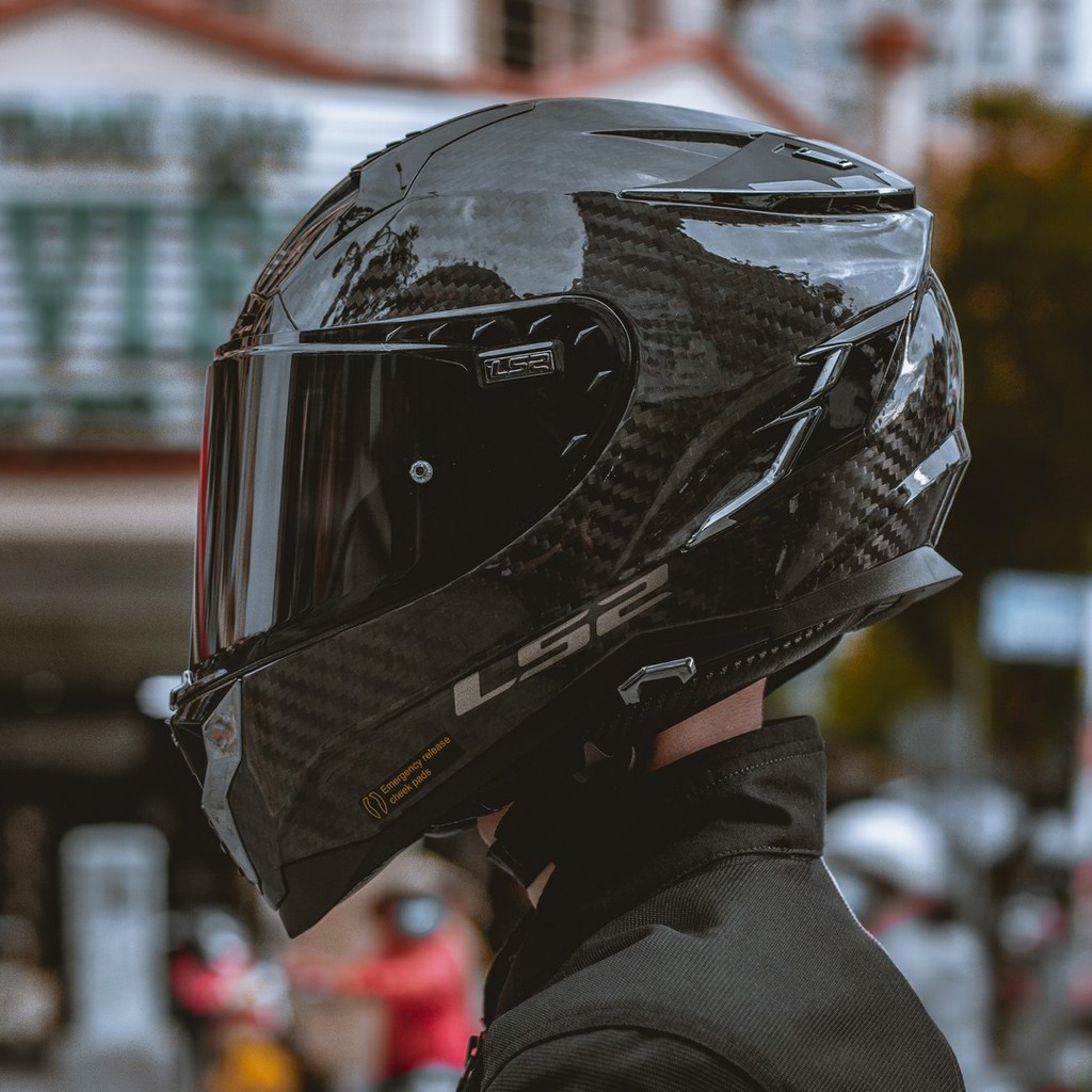 MŨ BẢO HIỂM FULLFACE LS2 CHALLENGER FF327 CARBON FIBER - Bảo hành 5 năm - SPID.VN