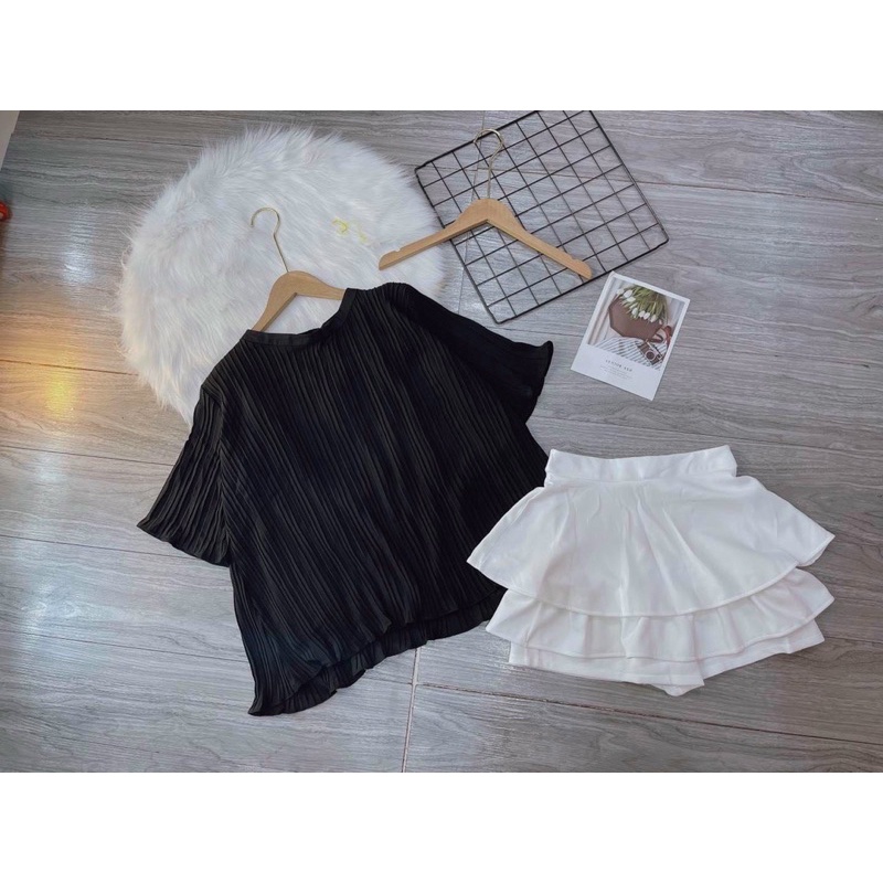 SET DẬP LY VOON CHÂN VÁY 3TẦNG XẾP LY LOẠI 1(Hình thật) | BigBuy360 - bigbuy360.vn