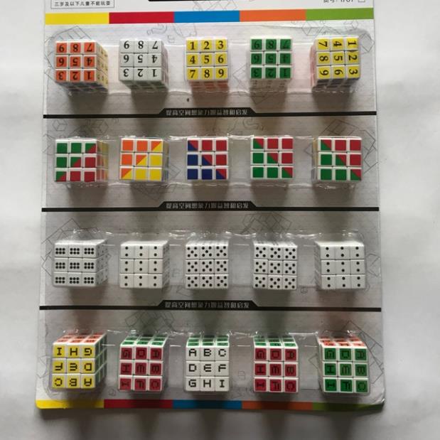 Rubic 3x3 siêu hấp dẫn( 20 chiếc 1 vỉ ) !!!!