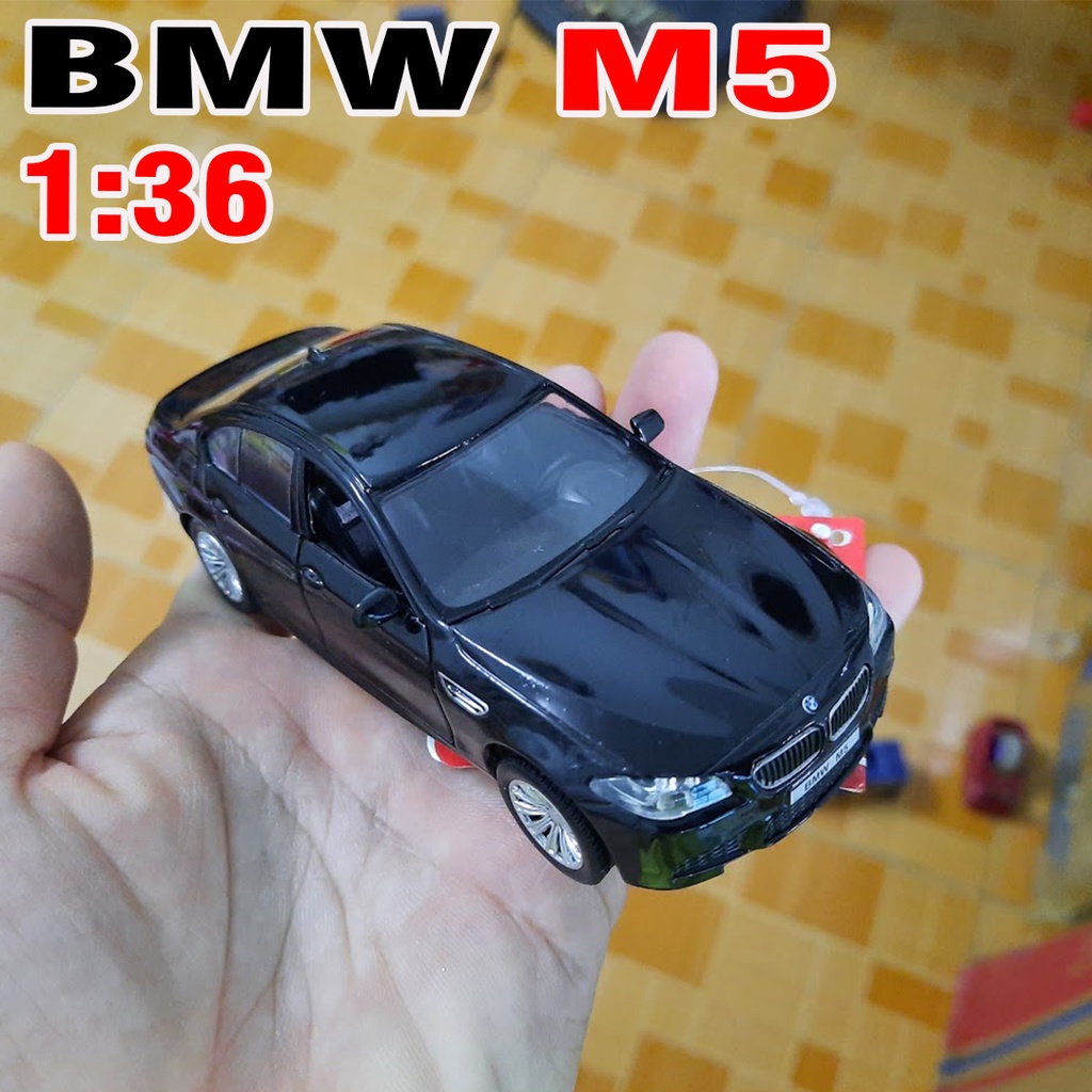Xe ô tô đồ chơi mini bằng kim loại chạy cót BMW M5 xe mở được cửa (giao ngẫu nhiên)