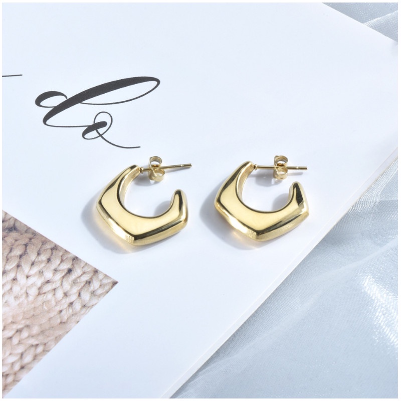 Bông Tai Titan Ko Han Rỉ Móc Đa Giác Kiểu Cá Tính TT 4055