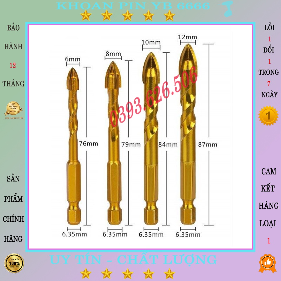 Mũi khoan đa năng chân lục giác, khoan kính, thủy tinh,khoan gạch men, gạch đá hoa cương.an toàn khi sử dụng