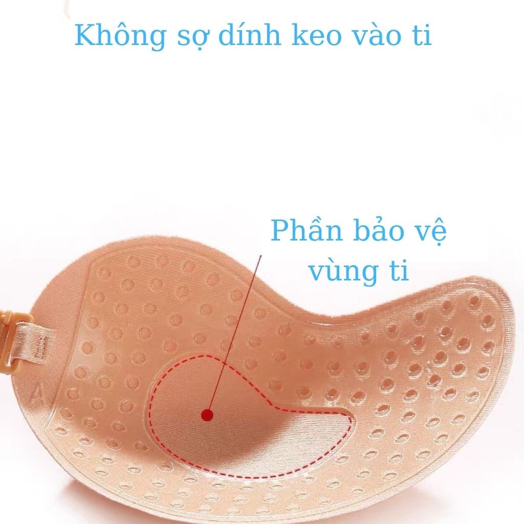 Miếng Dán Ngực Silicone Cài Trước Hình Quả Xoài Siêu BÁM- TẠO KHE- ĐẨY NGỰC nhẹ Bra04