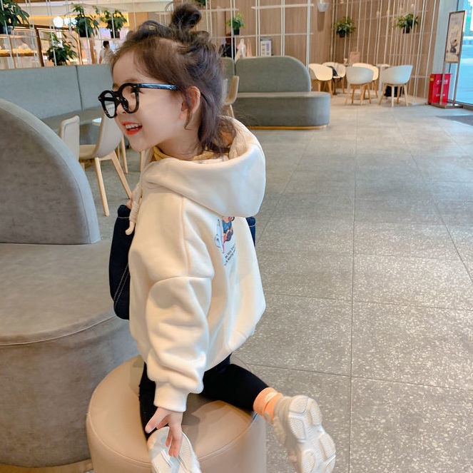 Áo Hoodie Dày Dặn Phong Cách Phương Tây Thời Trang Thu Đông Mới Cho Bé Gái
