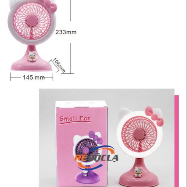 Quạt tích điện mini hello kitty