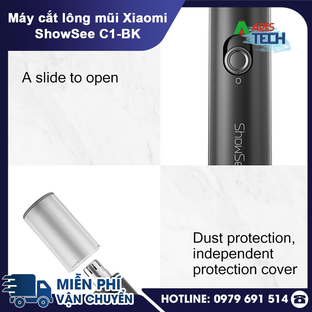 Máy cắt tỉa lông mũi Xiaomi an toàn Showsee C1 - Bảo hành Chính Hãng