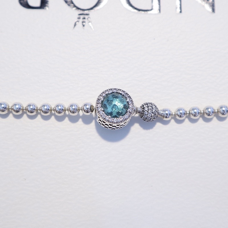 Vòng bi bạc xâu charm đá- ẢNH THẬT- Trang sức bạc Venus