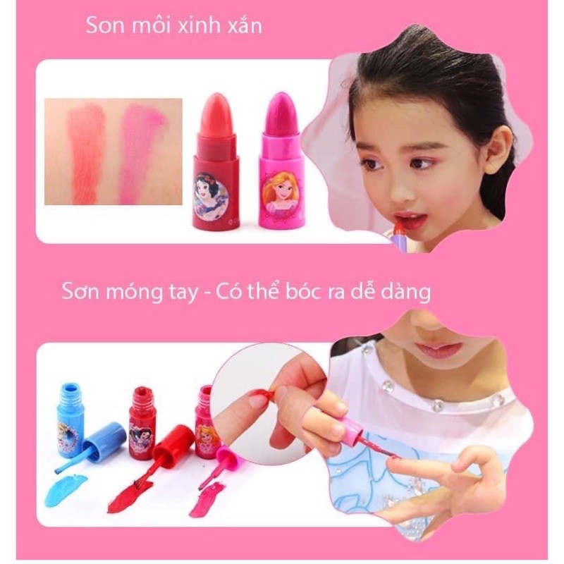 - HỘP ĐỒ CHƠI TRANG ĐIỂM AN TOÀN CHO BÉ GÁI - ĐỒ CHƠI MAKE UP CHO BÉ GÁI