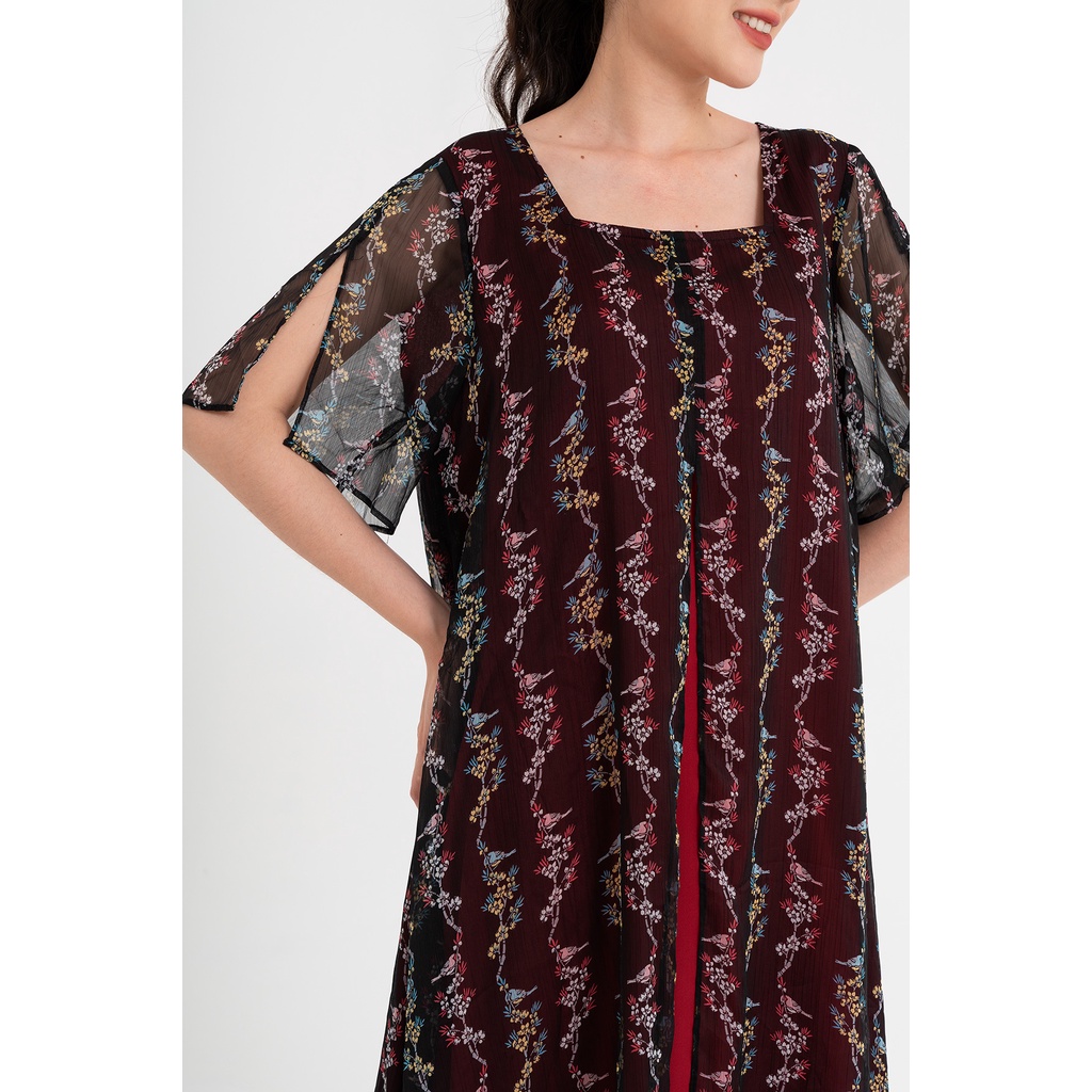 Đầm LAMER Dáng Suông Cổ Vuông L63T21H058