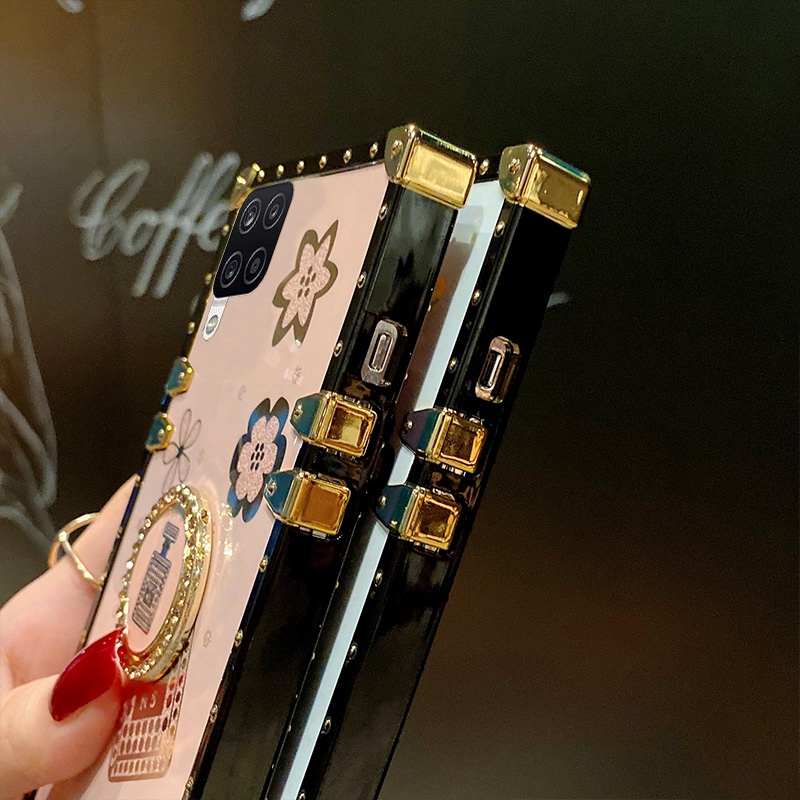 Ốp Điện Thoại Vuông Chống Sốc Có Vòng Đỡ Kim Cương Điều Ước Cho Samsung Galaxy Note 20 Ultra 20+ Note 10 10+ Note 9 8