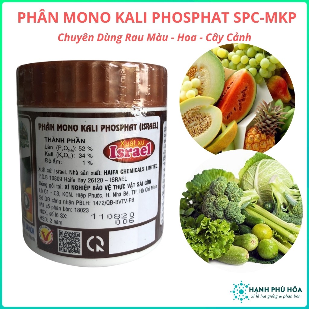 Phân Mono Kali Phosphate SPC-MKP - Chuyên Dùng Rau Màu - Hoa - Cây Cảnh- Tăng tỷ lệ đậu trái, giảm rụng hoa, rụng trái