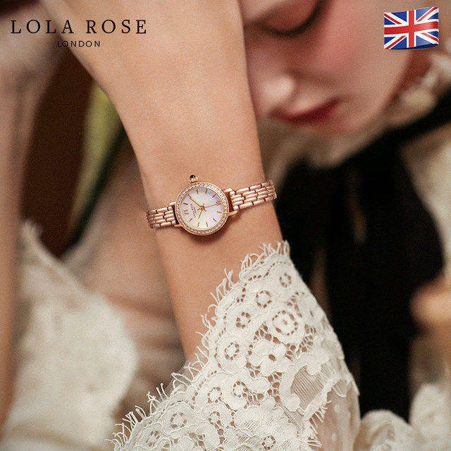 Lola Rose Small Gold Table Mothebei Watch Nữ đơn giản và sang trọng khí chất quay số nhỏ Đồng hồ đeo tay nữ Gửi bạn gái