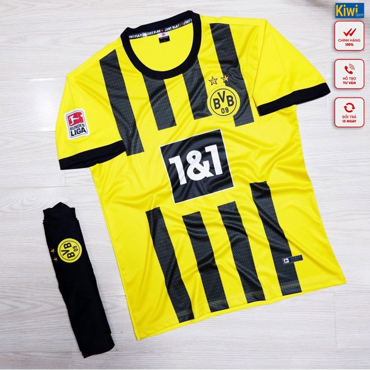 Bộ Quần Áo Bóng Đá Dortmund Mẫu Mới Nhất, Chất Thun Đẹp, Form Chuẩn, Giá Siêu Rẻ