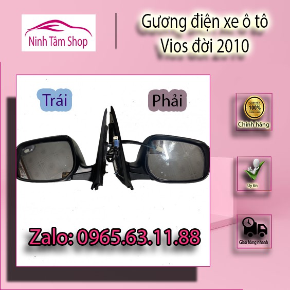 Gương điện xe ô tô Vios 2010 Trái/Phải ( cả xi nhan )